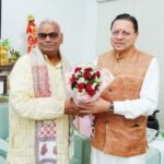 मुख्यमंत्री धामी से राजस्थान सरकार के कैबिनेट मंत्री मदन दिलावर ने की शिष्टाचार भेंट